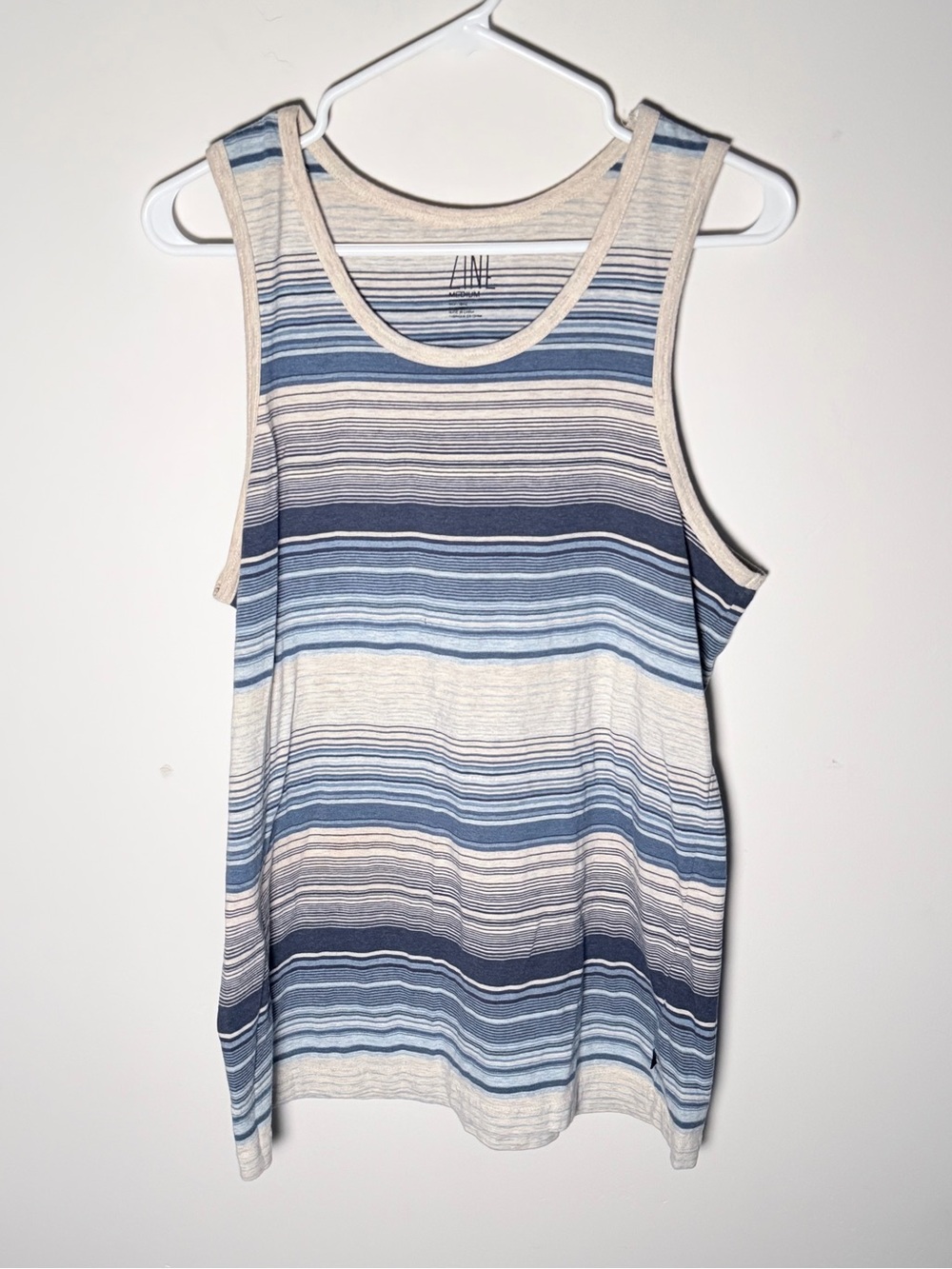 Zine Blue Stripe Sleeveless Tank Top